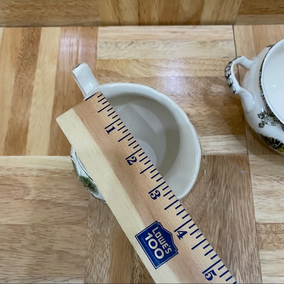 Vintage Johnson Bros The Friendly Village Sugar Bowl (No Lid) & Creamer Set - Picture 7 of 14